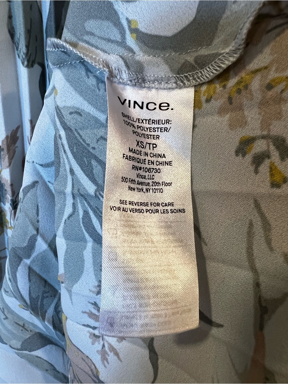 Vince Marine Garden Pleated Cami Dress Surf Mist Floral Size XS Spring Colorful - Picture 6 of 6